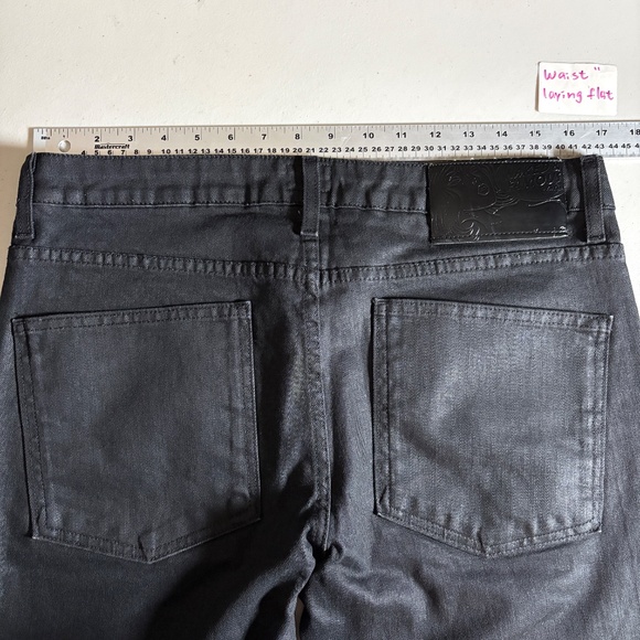 Naked & Famous Super Skinny Guy Wax Coated Stretch Jeans - Men's Size 36*32 - Picture 6 of 10